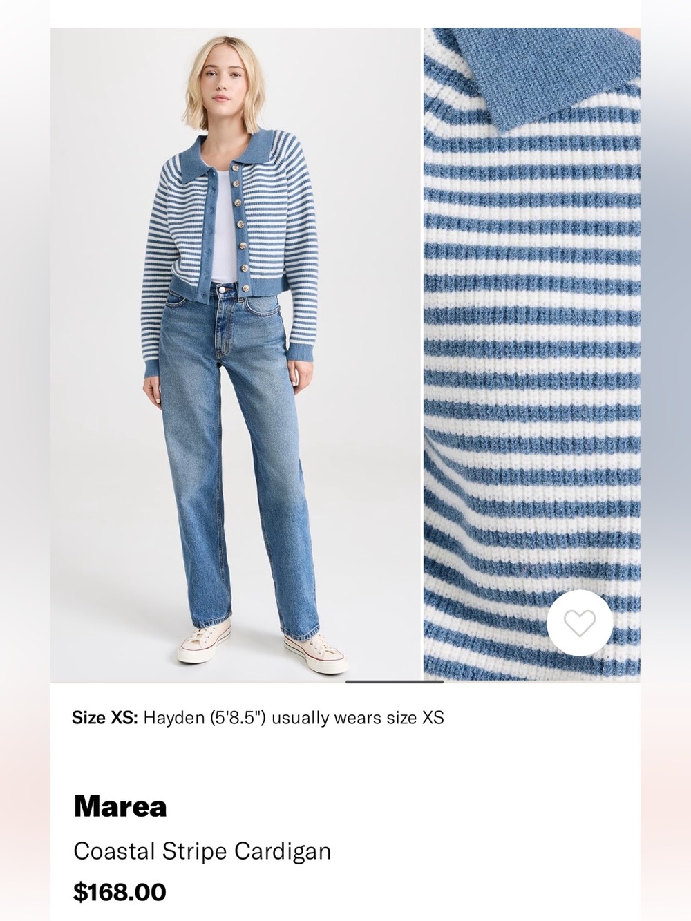 Marea Coastal Stripe Cardigan - Picture 2 of 7